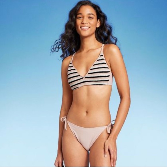 WILD FABLE WOMENS BIKINI BOTTOM SIDE TIE CHEEKY TAN CREAM COLOR - Picture 7 of 7